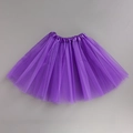 Detail showing layers of purple tutu mesh and satin waistband for adult ballet skirt - Purple / Length 40cm