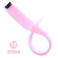 Pink clip-in hair extension made of high-temperature synthetic fiber in 22-inch length - Bright Pink (20)