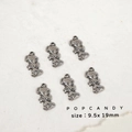 Lot de 6 pendentifs ange vintage en acier inoxydable argenté, taille 9,5x19 mm - Petite Fille