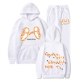 White Ivan Cornejo tracksuit set with galaxy astronaut graphic and Spanish text print - White