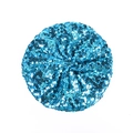 Sparkling blue sequin beret hat for women stylish nightclub accessory on white background - Blue