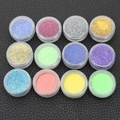 12-color set of fine glitter powder jars for DIY resin art and nail decoration - 12-Color Glitter Set