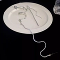 Spilla per capelli serpente argento con nappine di cristallo e ciondolo ala su vassoio - Set di bacchette per capelli a serpente d'argento
