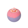 Pink and purple bath bomb with cute finger puppet toy on top for kids spa time - 100g Pink Doll (Grape)