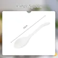 Nordic ceramic dinnerware large white 23cm soup spoon with glossy minimalist finish - Misty Illusion - Large Spoon