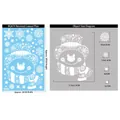 Christmas snowman static window decal set with snowflake stickers measuring 20x30cm - BQ474 Snowman
