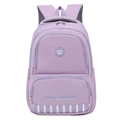 Purple waterproof student backpack for 15.6 inch laptop with multi-layer zipper pockets - Purple