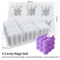 Moule en silicone blanc à 6 cavités pour bougies cube, gâteaux mousse et chocolats - Moule en Silicone Cube Bulle 6 Cavités