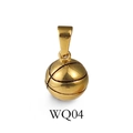 3D basketball sneaker pendant in 24K gold plated stainless steel hip-hop style - Gold Basketball (WQ04)