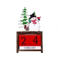 Christmas wooden snowman countdown calendar blocks for DIY holiday home decoration - Snowman Calendar