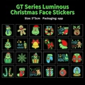 Glow in the dark Christmas temporary tattoos for kids with Santa and reindeer patterns - GT Christmas Luminous Arm Tattoos