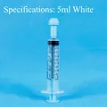 Disposable 5ml plastic veterinary oral feeder with blue scale and white plunger - 5ml White Independent Packaging