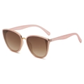 Occhiali da sole cat-eye rosa con lenti sfumate marroni e dettagli in metallo oro - Rosa Trasparente Tè Sfumato C3