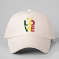 Berretto da baseball rosa pallido con stampa colorata one LOVE e cinturino regolabile estivo - Taglia unica / Beige
