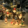 Christmas LED string lights with Santa and snowman figurines in decorative bulbs - Christmas Mixed Style 1.5M 10LEDs Battery Powered