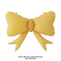 Large macaron yellow bow tie aluminum foil balloon 80x63cm for party decoration - Macaron Yellow