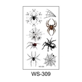 3D Spinne und Spinnennetz temporäre Tattoo Aufkleber Modell WS-309 für Halloween - Stil WS-309