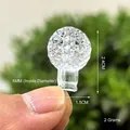 Miniature clear sphere bulb cover for Christmas lights with diamond textured surface - Small Pineapple Ball (6mm Socket)
