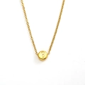Minimalist gold stainless steel necklace with round pendant engraved with number 9 - Number 9 Style (S-P459-Cable Chain-9)
