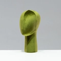 Green velvet mannequin head stand for displaying hats, wigs, and stylish eyewear - Green Velvet