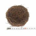 Detailansicht eines 10 cm großen künstlichen Vogelnests aus Zweigen mit Lineal-Messung - Groß