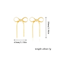 Poliertes Gold Bogendesign Ohrringe mit Kettenstruktur, 45mm x 50mm modischer Schmuck - Mittlere Version / Gold