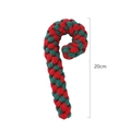 20cm Red and green striped cotton rope candy cane chew toy for pet dental health - B13115-Style 8 (Christmas Candy Cane 20cm) / 20cm