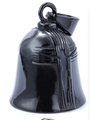 Ciondolo campanello da moto in acciaio inossidabile nero con rilievo a croce - Nero con fibbia a seme di melone