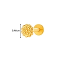 Titan-Piercing-Stecker in Gold mit Sonnenblumen-Design und 0,46 cm Durchmesser - Sonnenscheibe Stil - Gold (T2523-3#金)