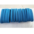 Close-up of bright blue elastic woven wristbands with high-density fiber texture - Sky Blue