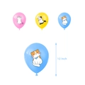 Set of 12 inch colorful party balloons with cute cartoon cat prints for birthday decoration - Printed Colorful Balloons