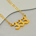 Gold stainless steel number 333 pendant necklace with minimalist link chain for men and women - 333 (Pendant Only)