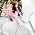 Dettaglio decorazione torta in acrilico specchiato rosa e argento con scritta Love romantica - Specchio Rosa Rosso e Argento - Love XOXO