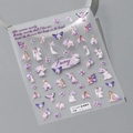 Fairy themed nail art sticker featuring purple butterflies and flowers style TS-2242 - Purple Fairy New Embossed Style (TS-3365)