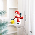 Festive 12cm snowman Christmas tree hanging ornament with red hat and scarf decoration - Snowman - Yellow Gift Bag