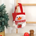 Sacchetto regalo di Natale a forma di pupazzo di neve 3D con manico in nastro rosso - Pupazzo di neve / 24*43.5cm