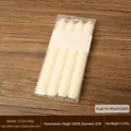Set of 4 ivory white taper candles 20cm high for vintage resin candle holders decor - Short Ivory Style