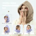 Καφέ 3-σε-1 fleece μπαλακλάβα και θερμαντικό λαιμού, αντιανεμικό για γυναίκες το χειμώνα - Ένα μέγεθος / DMZ221-Καφέ (Waterproof Tech Fabric)
