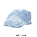 Berretto piatto vintage in denim mimetico celeste con fibbia laterale in metallo regolabile - Taglia unica (56-58cm) / Azzurro
