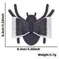 Fermaglio per capelli Halloween ragno glitterato per animali con fiocco, 8,2cm, 5,7g - Fermaglio per Capelli con Fiocco di Ragno