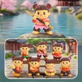 Cartoon Nezha collectible figure set with 6 regular and 1 hidden variant styles - C041 Kung Fu Bear Box 6 / Full Box Set