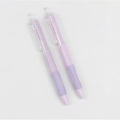 Penne gel a scatto viola chiaro con impugnatura in gomma e fusto dal design moderno - 1 Pezzo / Viola