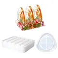 Set stampi in silicone per sottobicchieri e vassoio per resina fai-da-te 450,3g - Set di 1 Stampo per Sottobicchiere a Triangolo + 1 Stampo per Supporto Rettangolare