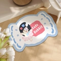 Cute candy-shaped bathroom mat with rabbit design on warm wooden floor - 40*60cm Upgraded Thickened / Cute Rabbit Candy
