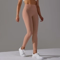 Hautfreundliche Yoga-Leggings mit hoher Taille in Nude-Pink für Fitness und Sport - XS / Mittlere Malve