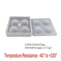 Silicone raspberry fruit mold with four cavities for mousse baking and DIY desserts - 4-Cavity Raspberry Mousse Mold / White