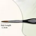 Fine tip liner brush with 1.5cm brown bristles and black triangular ergonomic handle - Black / #4 (triangle Side)