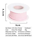 Pink chiffon ruffled ribbon 4cm wide for flower bouquets and gift box wrapping - 4cm Cardboard Roll / Sakura Pink