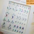 Face gem stickers set BJA-813 with iridescent AB crystals in teardrop and leaf shapes - Iridescent Teardrop Leaf Rhinestones (BJA-813)