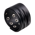 Punk Herren-Mehrschicht-Lederarmband in Schwarz mit verstellbarem Metalldruckknopf - Schwarz